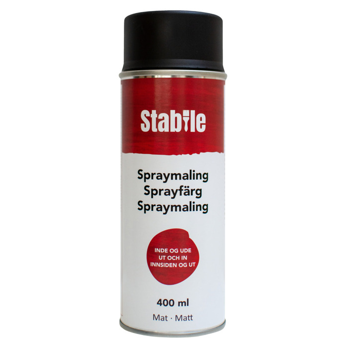Spraymaling svart matt 400 ml - Stabile